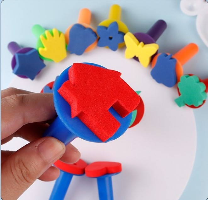 Wholesale Best Selling DIY Drawing Toys Mini Sponge Foam Painting Stamp for Children Early Learning