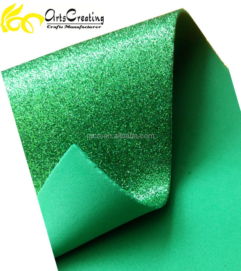 High Density Glitter EVA Foam Sheets Durable Shiny Powder EVA Foam