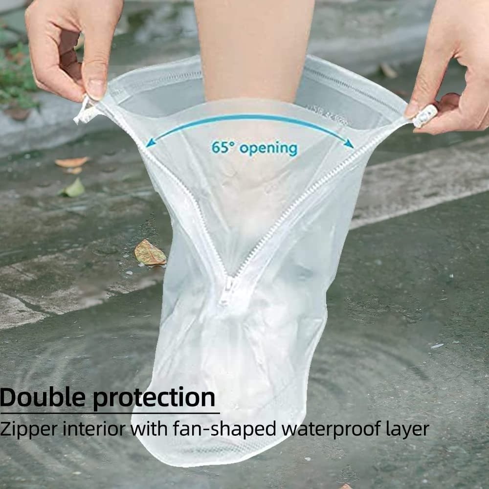 Rain Snow Boot Waterproof Shoe Covers Reusable Women Men PVC Rubber Sole Overshoes Protectors for Cleaning Camping Travel