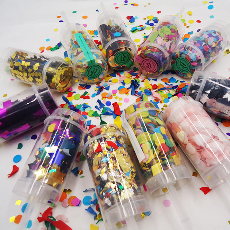 Hot Selling Handheld Fireworks Paper Colourful Confetti Wedding Birthday Party Poppers Cannon Confetti