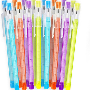 Stackable Pencils Multipoint Pencil HB Translucent Colorful Non Sharpening Pop up Plastic Pencil