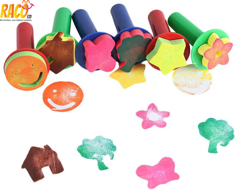 Hot Selling Mini Sponge Foam Painting Stamp DIY Drawing Toys for Children Early Learning