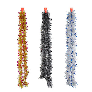 Tinsel Garland Mixed Color Metallic Tinsel Chunky Glittering Tinsel for Christmas Tree Decoration