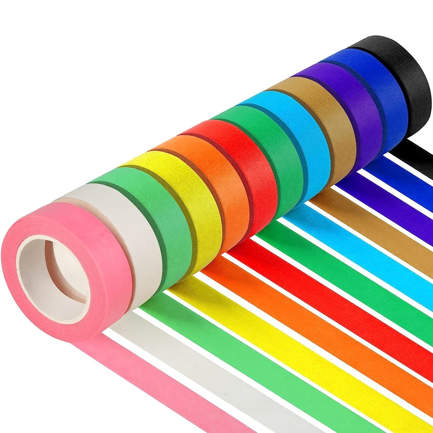 Factory Direct Sale Custom Auto Refinish Artistic Paper Tape Colored  Paint Masking Tape Adhesive Colored Paper Tapes