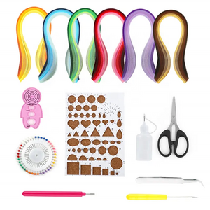 Quilling set DIY Paper Craft kit with 6 colorful paper strips For Quill Art,Home decoration