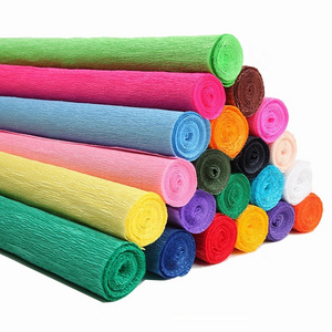 Hot-selling Colored Crepe Paper Roll Paper Craft Origami Crinkled Crepe Wood Pulp Specialty Paper