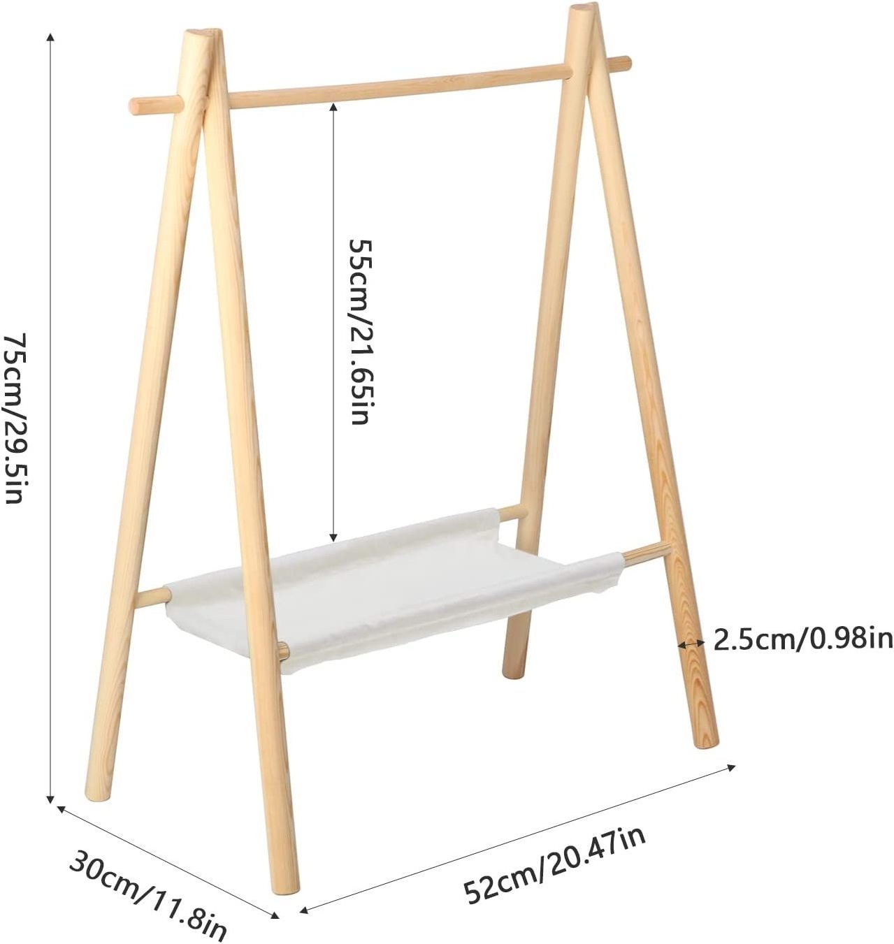 Small Clothes Rack Baby Clothes Rack Baby Clothing Rack Kids  with Storage Shelf