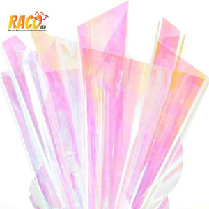 Florist Supplies Cellophane Wrap Paper Iridescent Rainbow Film Paper for Basket Filling DIY Gift Wrapping Decoration Supplies