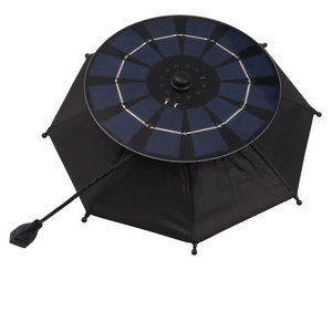 China Factory Price Solar Power Umbrella New Product USB Solar Umbrella Mini Cell Phone Sunshade with Small Solar Panel