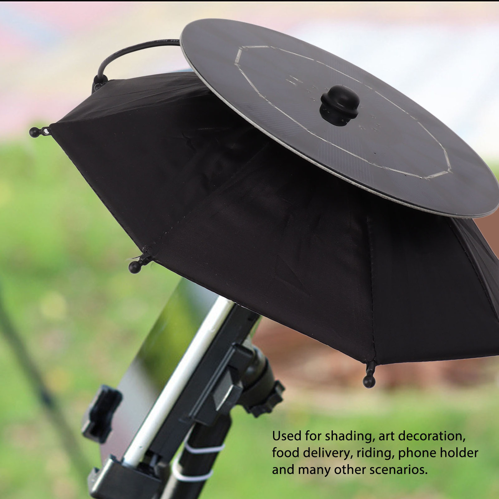 China Factory Price Solar Power Umbrella New Product USB Solar Umbrella Mini Cell Phone Sunshade with Small Solar Panel