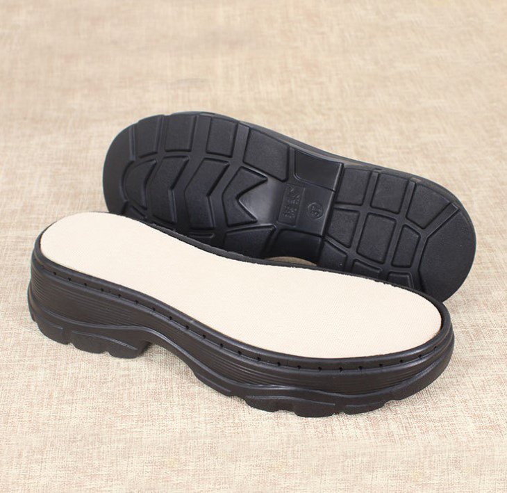 High Quality High heels 5CM Air Cushion PU Shoe Sole Soft Non Slip Fashion Women Black White Casual Sneaker Outsole