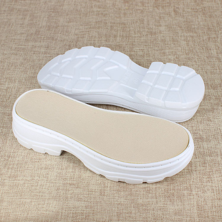 High Quality High heels 5CM Air Cushion PU Shoe Sole Soft Non Slip Fashion Women Black White Casual Sneaker Outsole