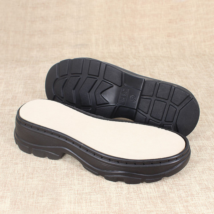 High Quality High heels 5CM Air Cushion PU Shoe Sole Soft Non Slip Fashion Women Black White Casual Sneaker Outsole