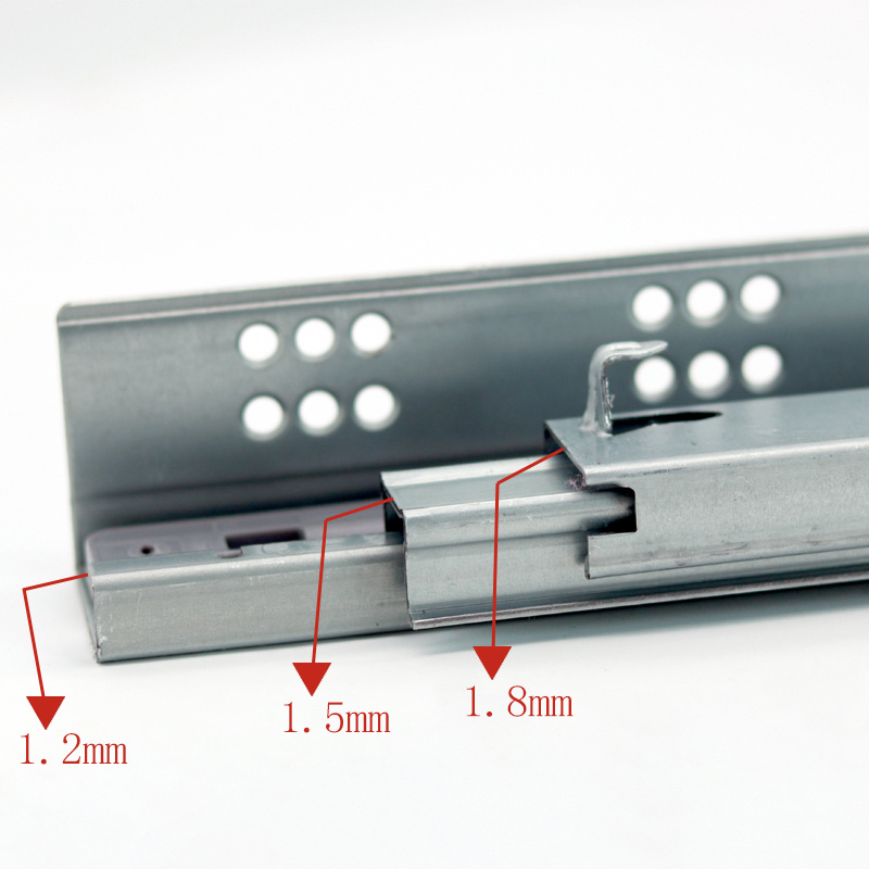 Heavy Duty Push Open and Soft Close Cabinet Hardware Drawer Slides