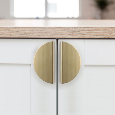 Gold brass half moon round furniture handles kitchen cupboard cabinet door  knobs dresser pulls knobs for wardrobe door hardware | BestSuppliers.com