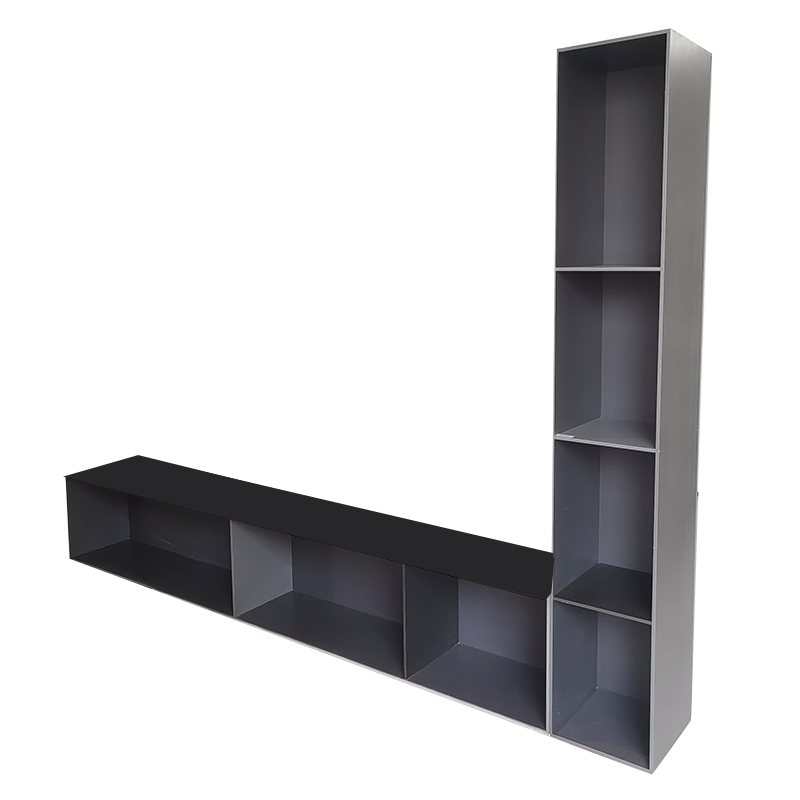 High End Modern Simple Aluminum Alloy TV Background Wall Backboard Bookshelf Display Shelf