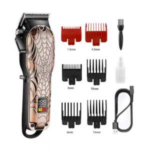 China All Metal LCD Display Professional Hair Clippers For Barber USB Rechargeable Men's Cordless Hair Trimmers Clippers