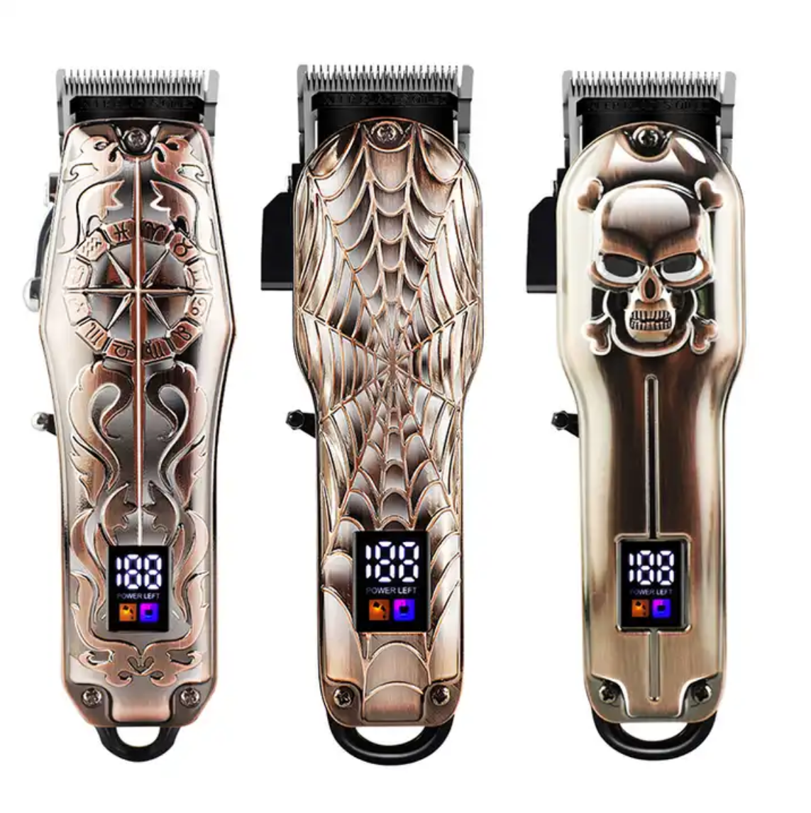 China All Metal LCD Display Professional Hair Clippers For Barber USB Rechargeable Men's Cordless Hair Trimmers Clippers