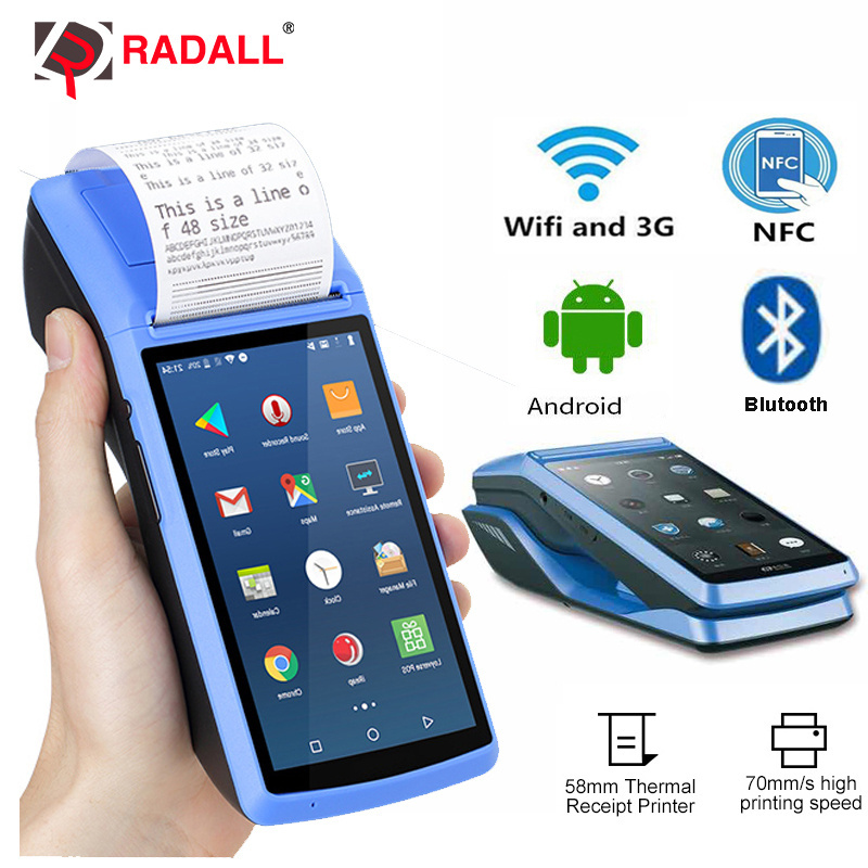 RD-M1Android PDA Handheld 2G 3G WIFI BT NFC Built-in Thermal Printer and Barcode Reader POS Terminal