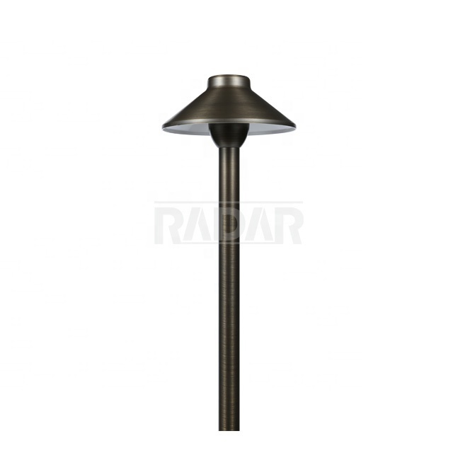 RPL-8901 pathway light pole replaceable low voltage of landscape lawn lighting brass material ground stake installation