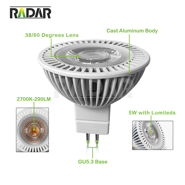 MR16 (GU 5.3 Base) LED fans Light Bulb 12V 3W ,50,000 Hour Lifetime 3000K Warm color exterior ceramic mr16 led bulb 24v dc