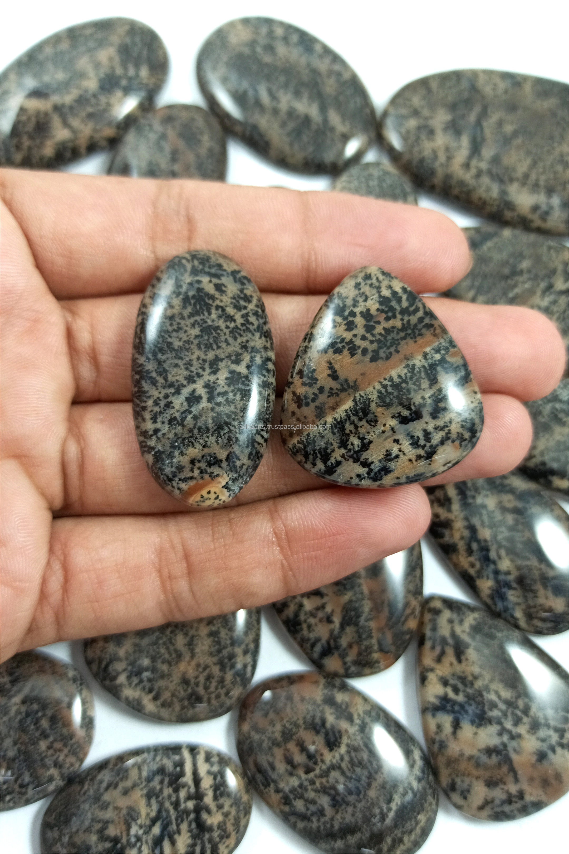 Natural Honey Dendrite Cabochon Mix Shape And Size Loose Gemstone Honey Dendrite Wholesale Lot Stone For Jewelry Making