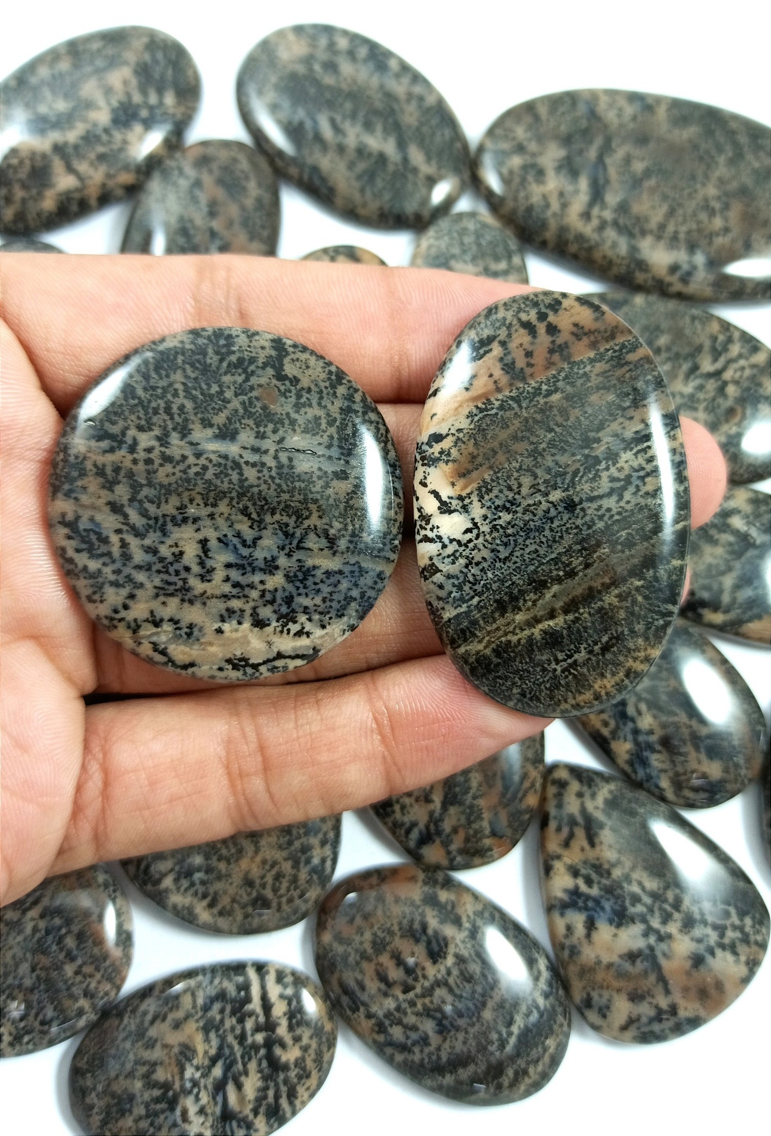 Natural Honey Dendrite Cabochon Mix Shape And Size Loose Gemstone Honey Dendrite Wholesale Lot Stone For Jewelry Making