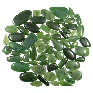 Natural Nephrite Jade Cabochon Lot Nephrite Jade Loose Gemstone Lot Mix Shape and Size For Jewelry Making Uses