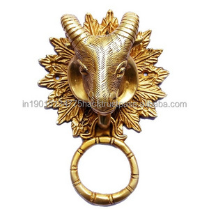 Lion premium quality golden door knocker brass animal door knocker strong antique handmade door accessory furniture hardware