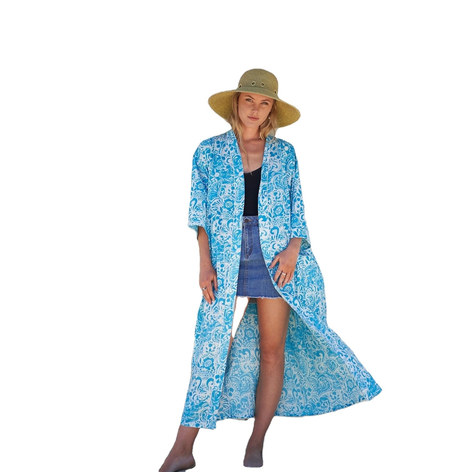 High on Demand Top Selling Cotton Material Valentines Day Gift Kimono Casual Dress from Indian Exporter and Manufacturer