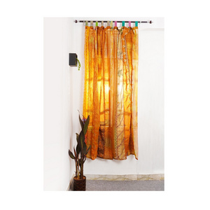 Wholesale Curtains Indian Saree Handmade Patchwork Curtains For Bohemian Window Decor Hippie Bedroom Bed Vintage Curtains