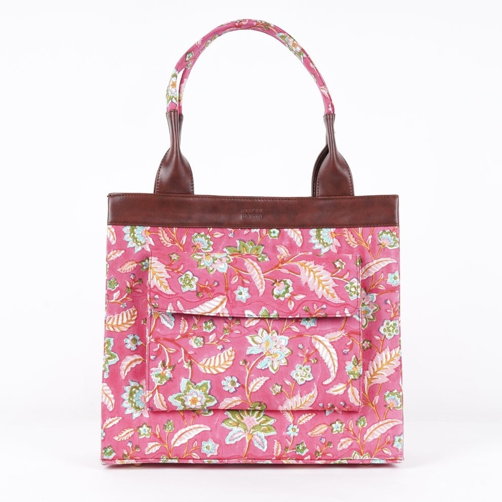 Pink Blush Classic Tote Bag Luxury Premium Tote Bags Made in India Product By Indian Manufacturer and Exporter