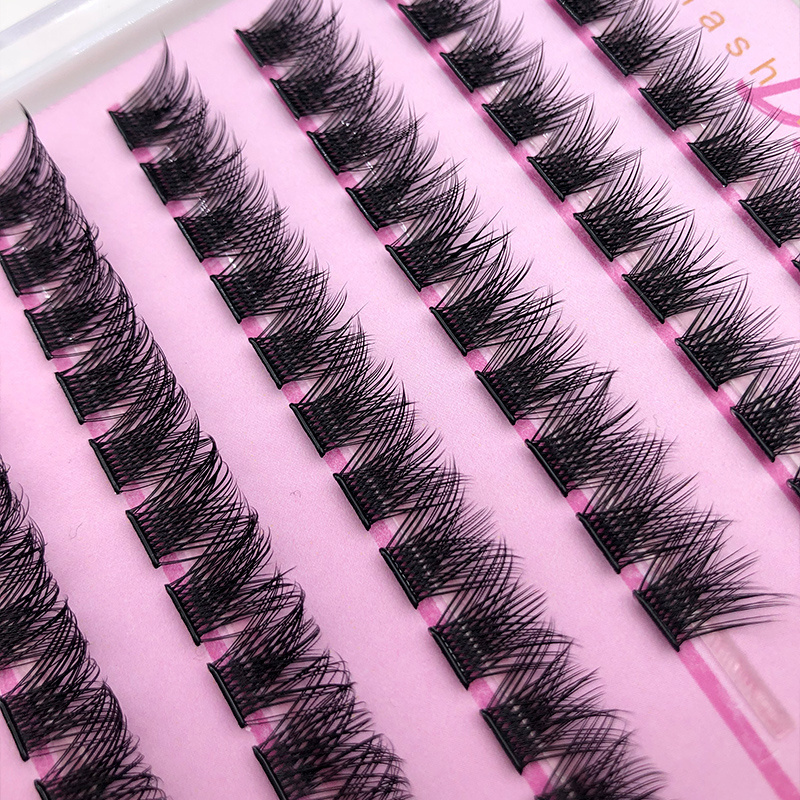 New Arrival Diy Segment No Glue Needed Self Adhesive Cluster Lash Pre-Bond Technology self adhesive eyelashes