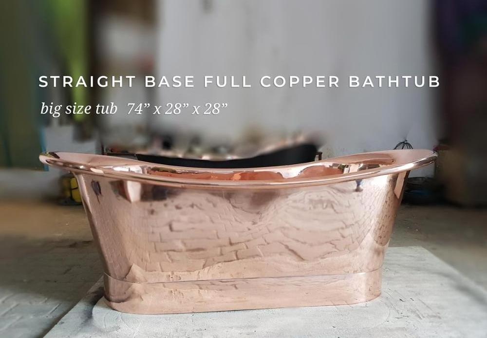 Beautiful Copper Handmade Bathtub Copper Metal New Design Decoration Best Quality Standard Fancy Bathtub  Freestanding Bath