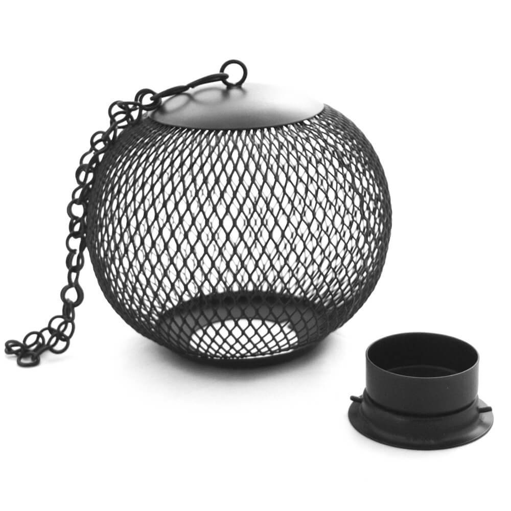 Iron Tea Light Holder - Cage (Black); Hurricane Candle Holder Lantern made of metal  High Demanding Product For Home And Hotel