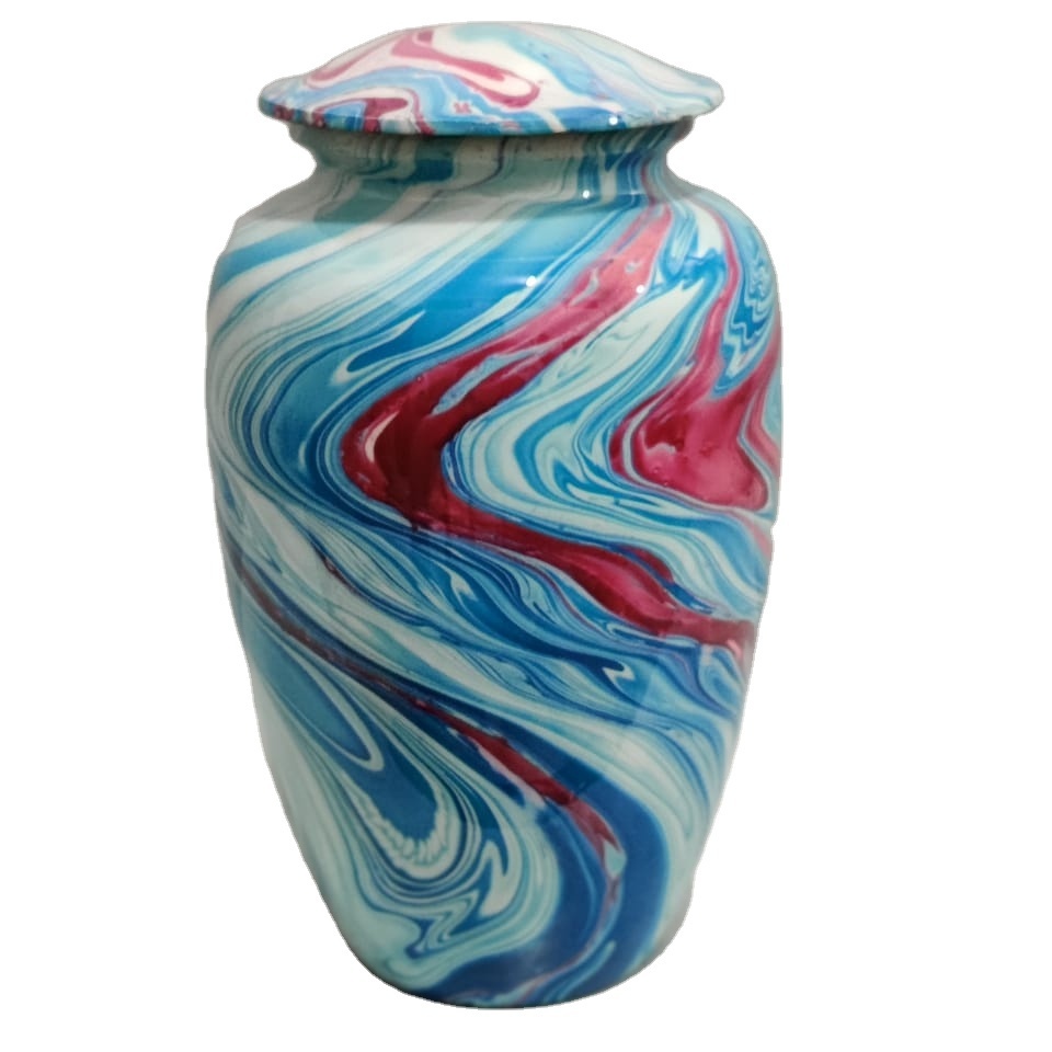 Best Urns Brass Memorial Funeral Urn Hand Painted Supplier Cremation adult funeral urns at low price - RADIANCE