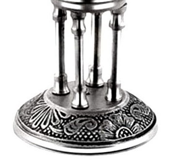 silver plated Metal Brass  Incense Oil Burner Decorative Fragrance For Home And Hotel Decoration with Cross and 4 Pillars