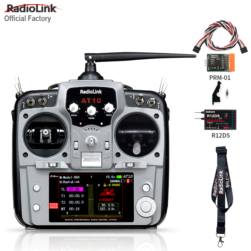 Factory outlet Radiolink AT10II 12CH RC joystick radio remote control for RC FPV Racing Drone, Quad, Helicopter, Car