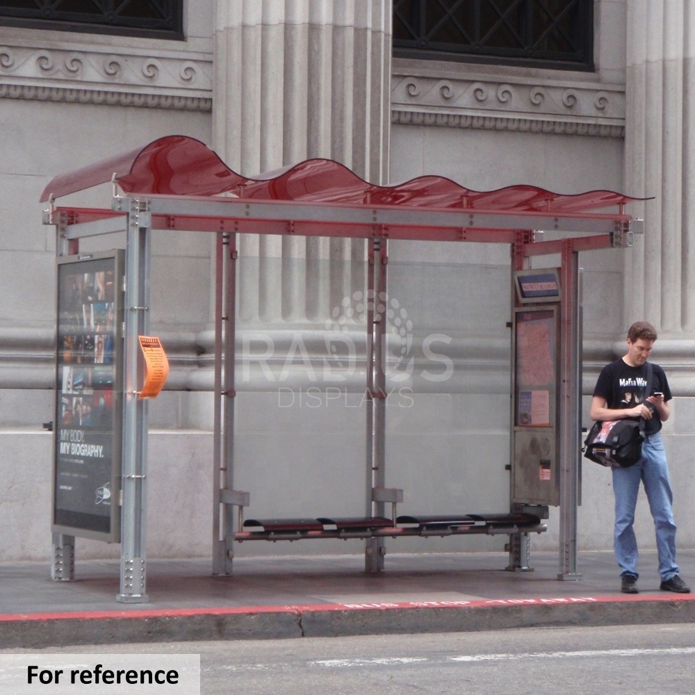 Customizable Metal Bus Shelter with Simple Style for Outdoor Park School Use for City Streets