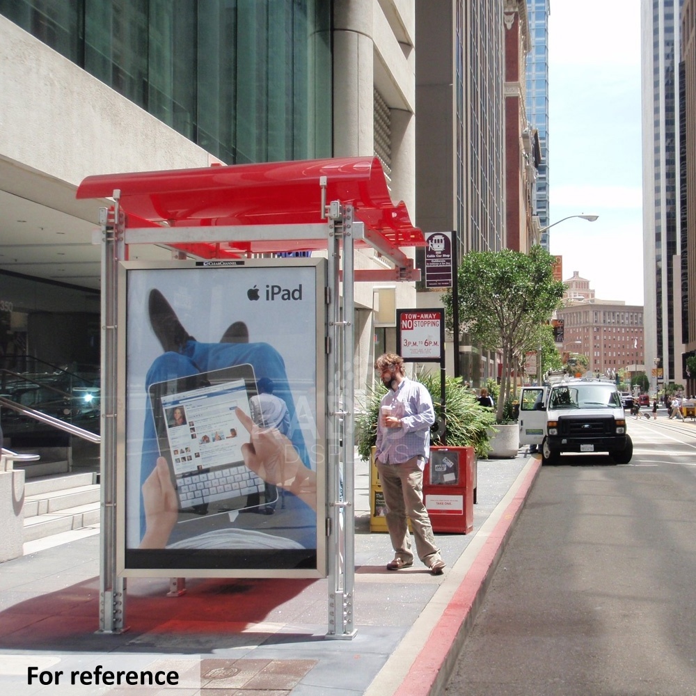 Customizable Metal Bus Shelter with Simple Style for Outdoor Park School Use for City Streets