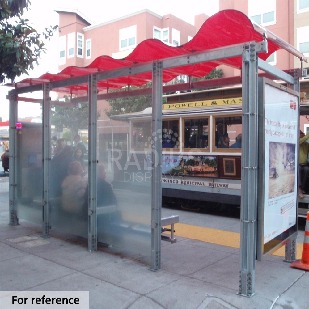 Customizable Metal Bus Shelter with Simple Style for Outdoor Park School Use for City Streets