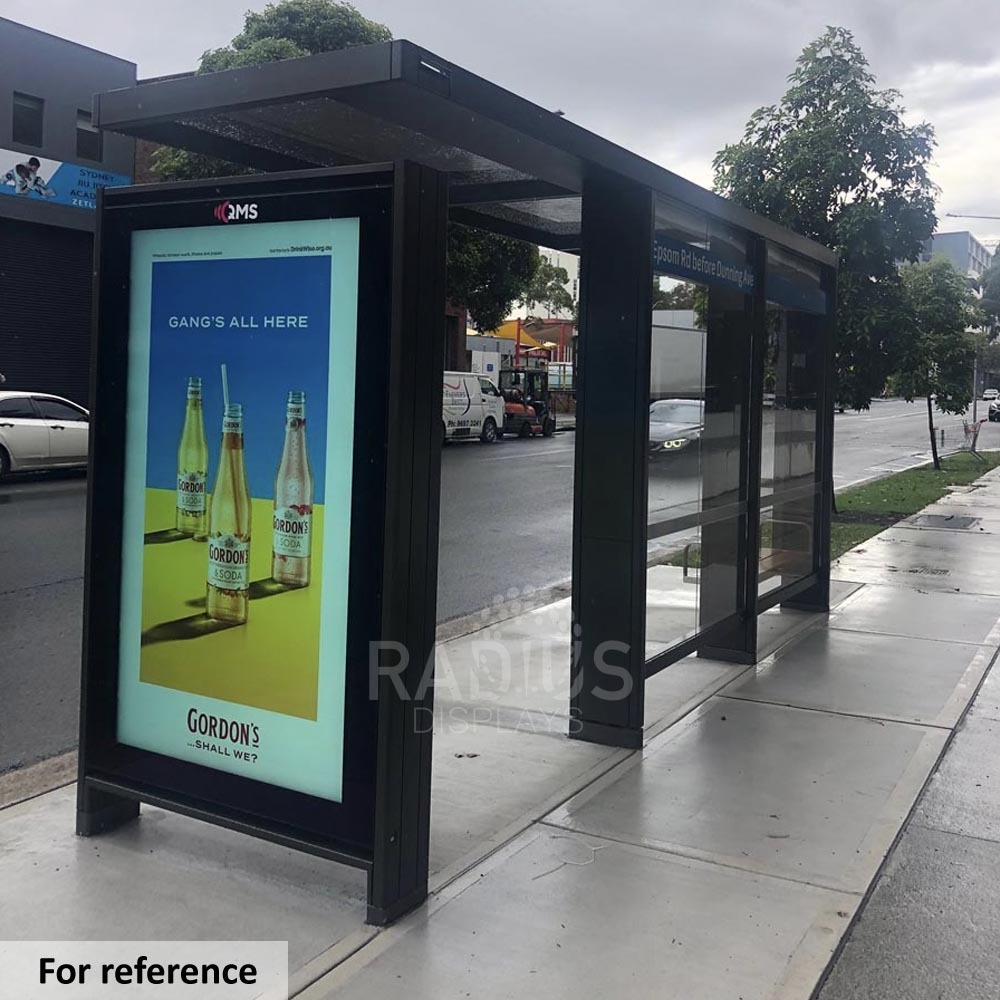 Outdoor Advertising Metal Bus Shelter for Parks Schools for General Use as Outdoor Furniture