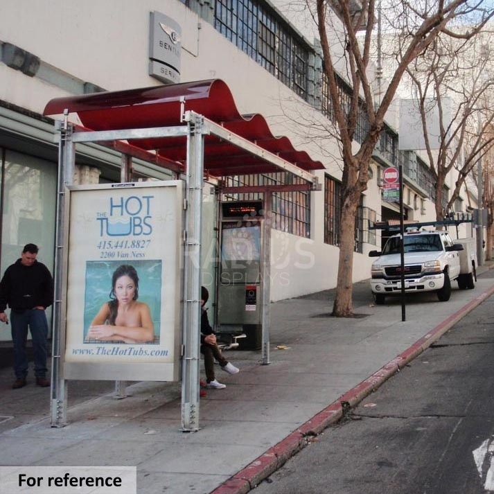 Customizable Metal Bus Shelter with Simple Style for Outdoor Park School Use for City Streets