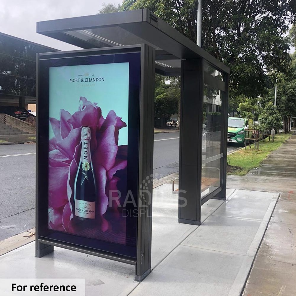 Outdoor Advertising Metal Bus Shelter for Parks Schools for General Use as Outdoor Furniture