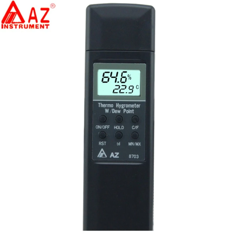 AZ-8703 New Digital PortableTemperature Meter Hygrometer Dew point Tester Psychrometer