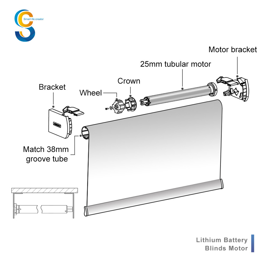 Roll up Blinds Electric Gear Solar Panel Motorized 25mm Tubular Roller Battery Blinds Motor French Window Metal All-season Slat