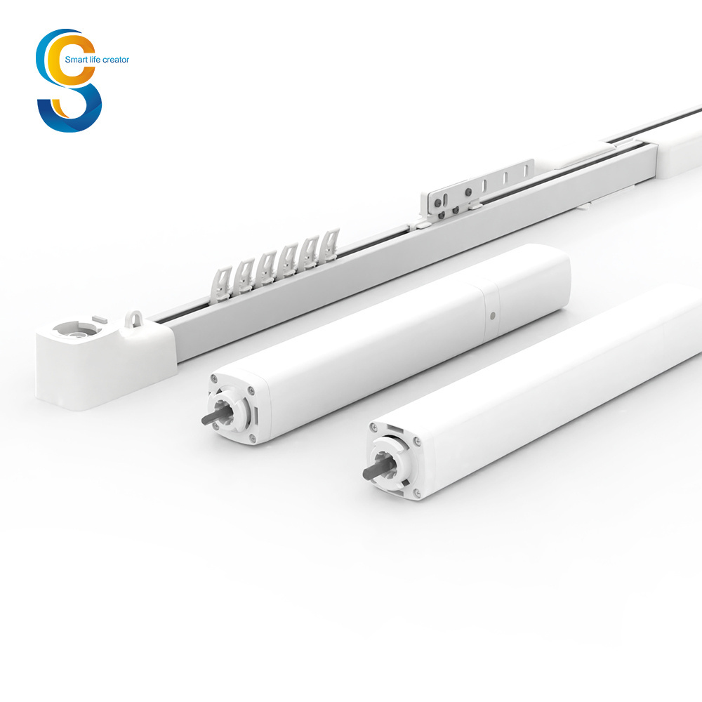 Ceiling Mount Automated Glider Rail Support Rod Price Motor Wireless Electric Vertical Adjustable Curtain Track