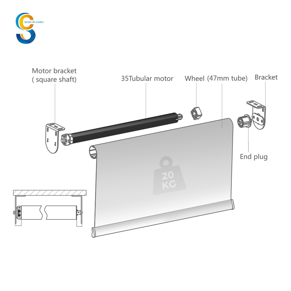 Double Layer Motorized Shades 60hz Door Blinds Smart Solar Power Battery Roller Shutter Saa Electric Motor Metal Modern Europe