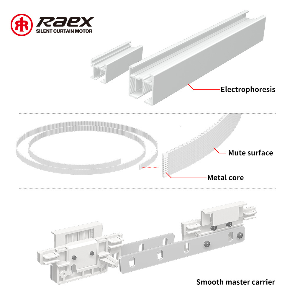 Magnetic-curtain-rails Rod Runner Ceiling Hooks Track Heavy Duty Twisted Wave Telescopic Curtain Rails