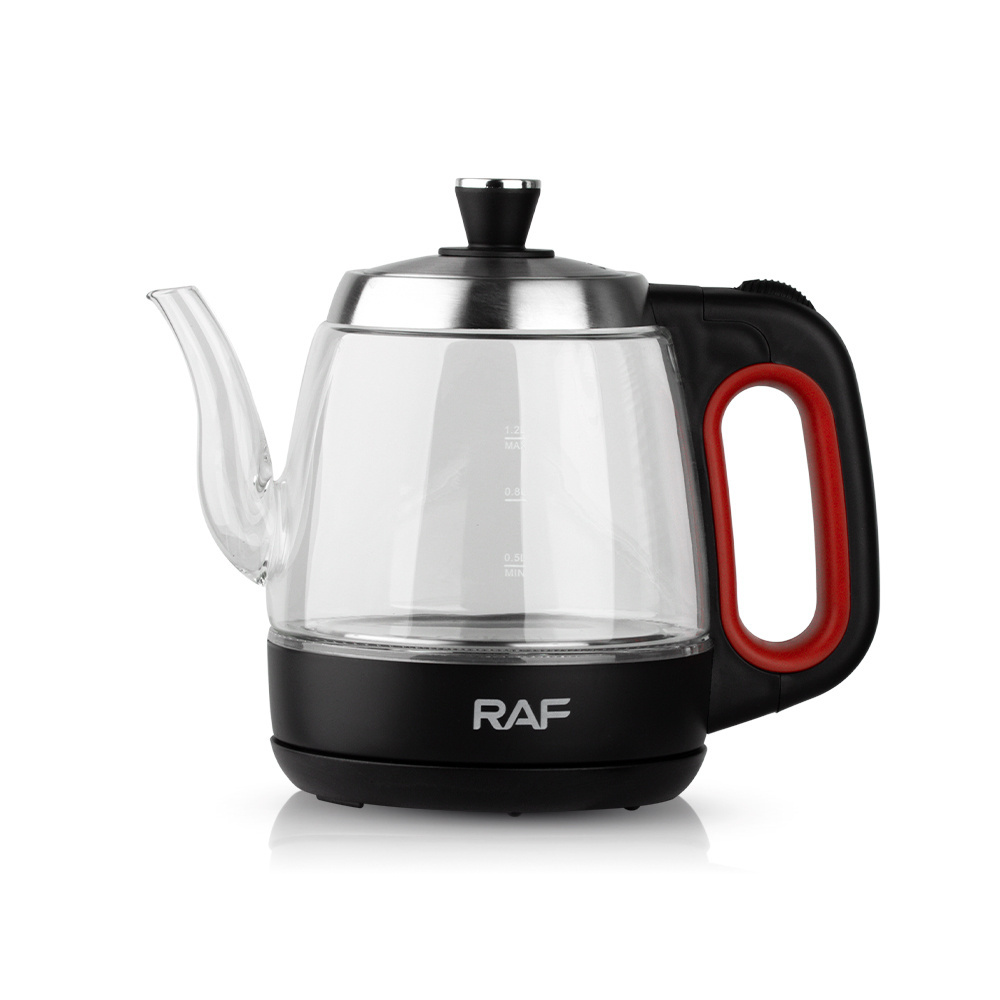 Raf Eco-friendly Household mini body home high quality all-clear glass material smart health kitchen kettle